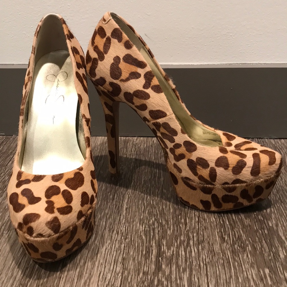 Jessica Simpson Leopard Print Platforms